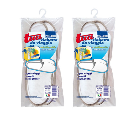 Ciabatta da Viaggio 5pz Misura Unica Made in Italy Traspiranti Riutilizzabili