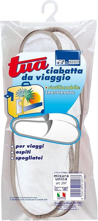 Ciabatta da Viaggio 5pz Misura Unica Made in Italy Traspiranti Riutilizzabili