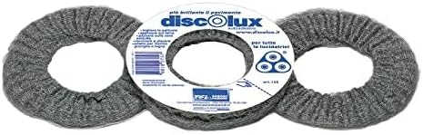 Discolux Ricambio per Lucidatrice Pavimenti 15pz Disco in Lana d'Acciaio Grigio