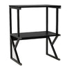 Scaffale Organizer Casa Lavoro Ufficio 3Livelli 54x37x69cm Salvaspazio Nero