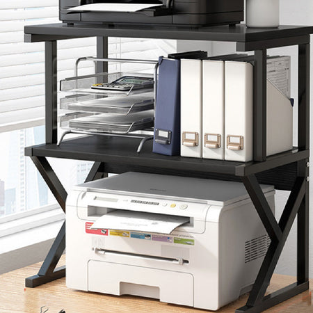 Scaffale Organizer Casa Lavoro Ufficio 3Livelli 54x37x69cm Salvaspazio Nero