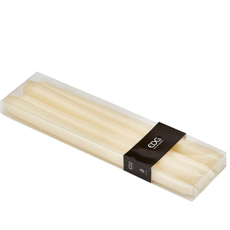 Confezione 4 candele in cera stelo H 25 cm decorazione luminosa Ø 2.10 edg