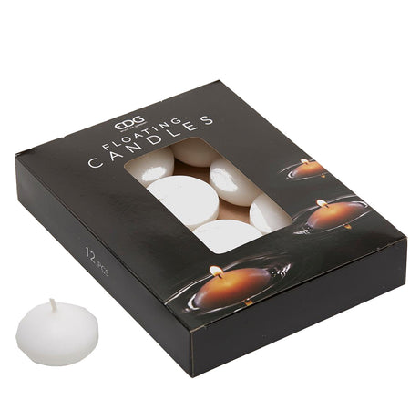 Candele galleggianti bianche decorative Ø 5 confezione 12 pezzi
