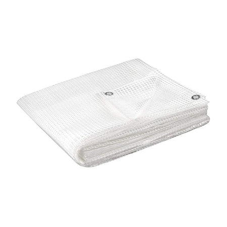 Telo occhiellato antistrappo impermeabile in polietilene Bianco da campeggio 160 gr
