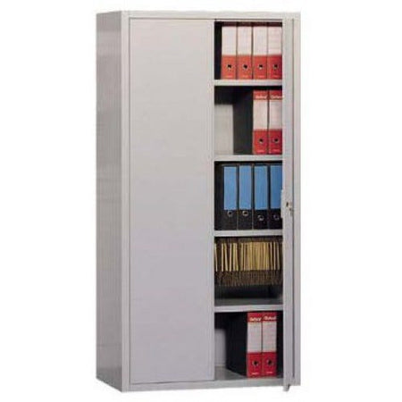 Armadio ad ante battenti per archiviazione con 4 ripiani regolabili rinforzati cm. 120x60x200H