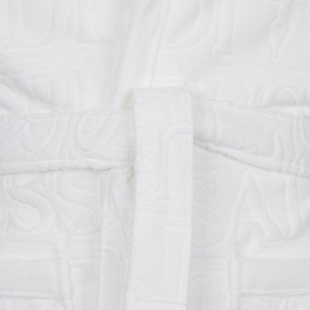 Accappatoio Overlogo ! Trussardi Unisex con Cappuccio in Pura Spugna di cotone -Eleganza e stile