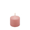Candela classica cera moccolo decorazione luminosa per ambienti rosa antico