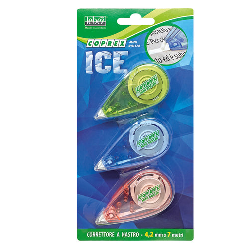 Blister 3 Correttore A Nastro 4,2Mmx7M Mini Roller Ice 9093