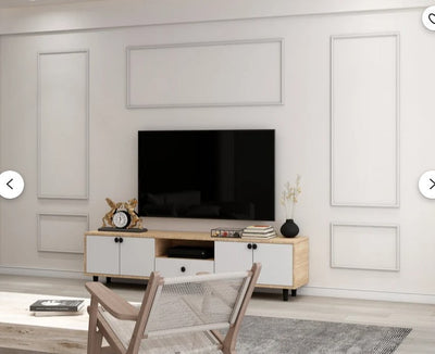 Kit di Boiserie LEDMall Home Pronto da Montare con Bordi Pretagliati mod. DUBLINO