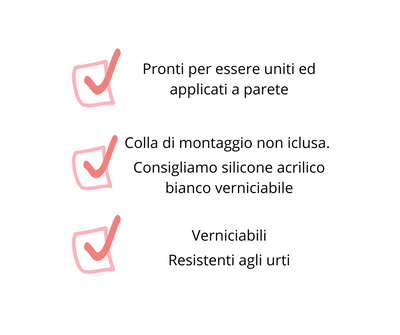 Kit Boiserie LEDMall Home Pronto da Montare con Bordi Pretagliati mod. NEWCASTLE