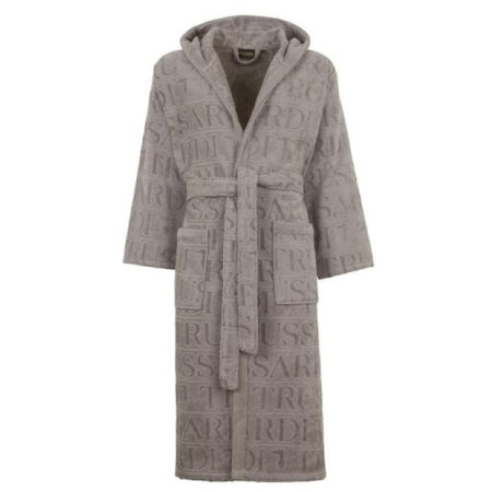 Accappatoio Overlogo ! Trussardi Unisex con Cappuccio in Pura Spugna di cotone -Eleganza e stile