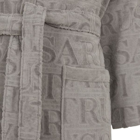 Accappatoio Overlogo ! Trussardi Unisex con Cappuccio in Pura Spugna di cotone -Eleganza e stile