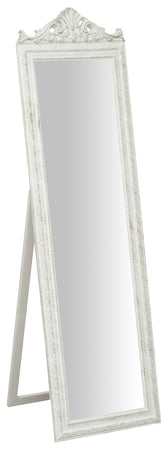 Biscottini Specchiera da terra finitura bianco anticato CON GRECA L40xPR4xH140 struttura