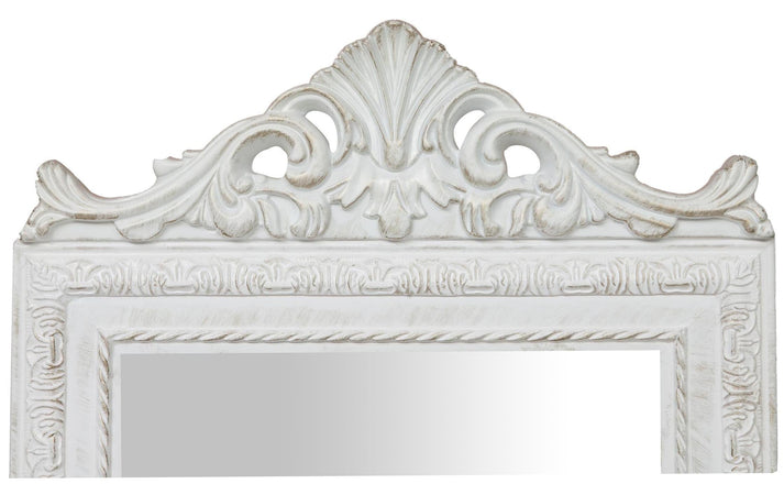 Biscottini Specchiera da terra finitura bianco anticato CON GRECA L40xPR4xH140 struttura