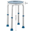 Sgabello Doccia Anziani Bambini Seduta Girevole Altezza Regolabile Antiscivolo