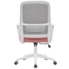 Sedia Poltrona da Ufficio Scrivania Girevole Altezza Regolabile 98-108cm Traspirante