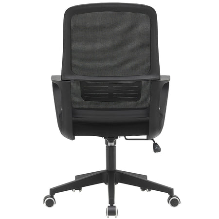 Sedia Poltrona da Ufficio Scrivania Girevole Altezza Regolabile 98-108cm Traspirante