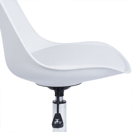 Sedia Poltrona Scrivania Base in Acciaio Ufficio Cameretta Design Moderno Bianco
