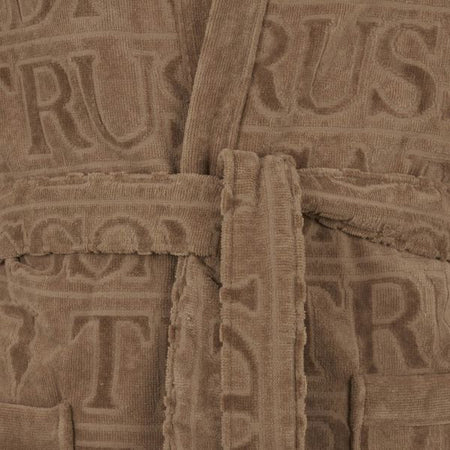 Accappatoio Overlogo ! Trussardi Unisex con Cappuccio in Pura Spugna di cotone -Eleganza e stile