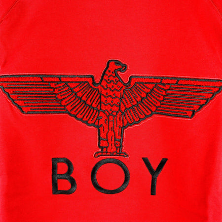 BOY LONDON Felpa Girocollo Uomo Eagle Applique Red/black da uomo