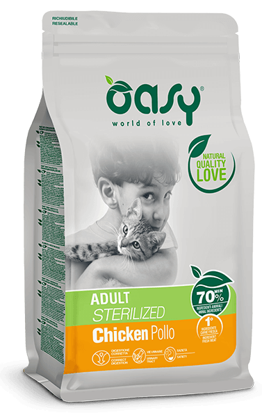 Oasy Lifestage Adult Sterilized Pollo per Gatti