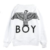 BOY LONDON Felpa Girocollo Uomo Eagle Backprint Sweat White/black da uomo