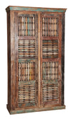 Biscottini Biscottini Stipo Armadio Libreria Legno Massello Riciclato 120x44x213 Coloniale