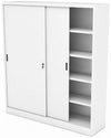 Armadio ad ante scorrevoli per archivio documenti colore grigio cm. 150x45x200H