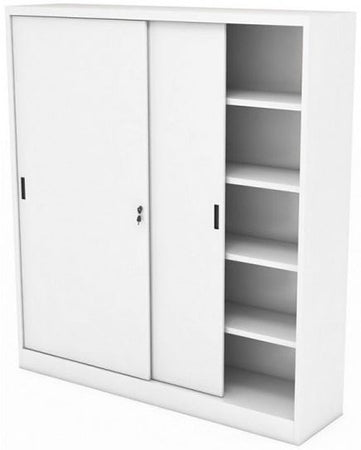Armadio ad ante scorrevoli per archivio documenti colore grigio cm. 150x45x200H