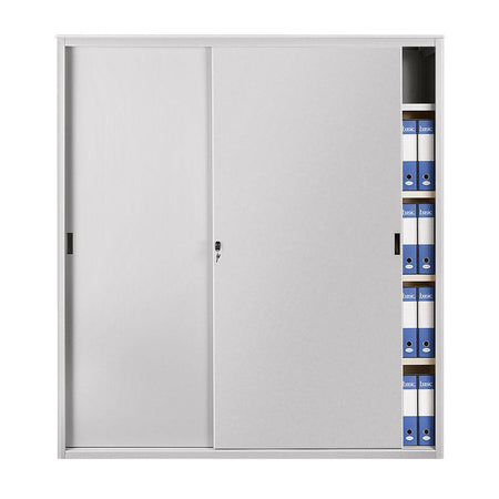Armadio ad ante scorrevoli per archivio documenti colore grigio cm. 150x45x200H
