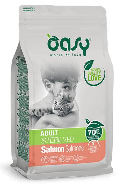Oasy Lifestage Adult Sterilized Salmone per Gatti