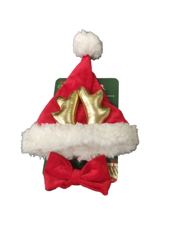 Ferribiella Xmas Cappello e Papillon di Natale per Cane