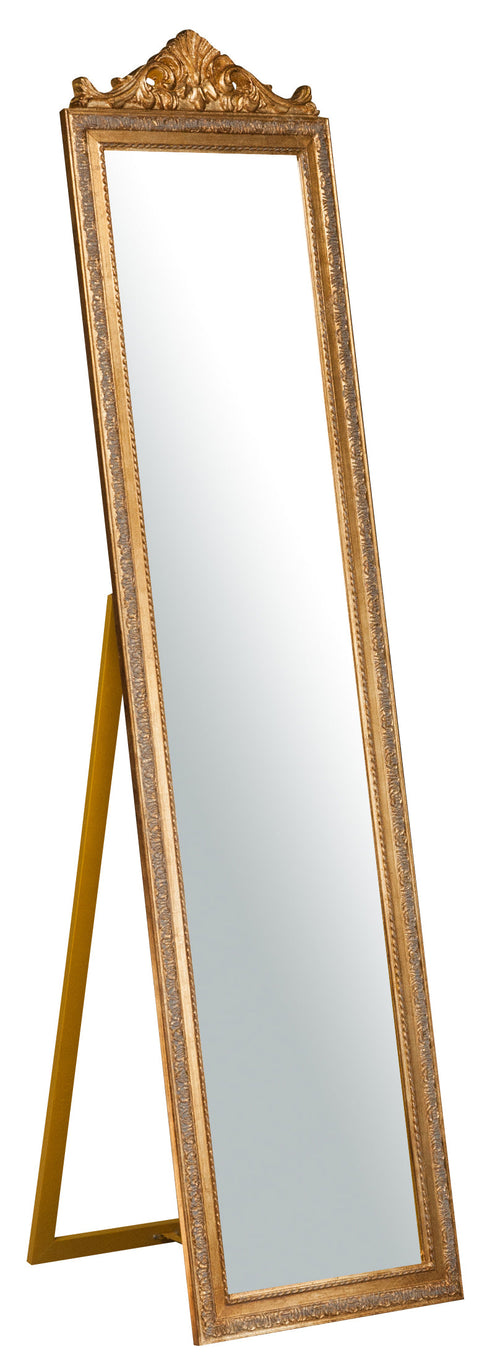 Biscottini Specchiera da terra L43xPR4xH178 cm finitura oro anticato.