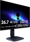 Alienware 27 Gaming Monitor - AW2725Q, 4K UHD (3840x2160), 240Hz, QD OLED, 0.03ms, NVIDIA G-SYNC Compatible, AMD FreeSync Premium Pro, HDR True Black 400, Dolby Vision, USB-C, 3 Year Warranty