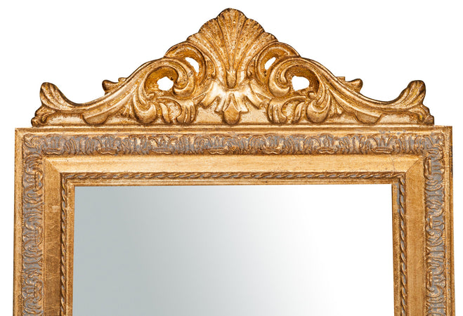 Biscottini Specchiera da terra L43xPR4xH178 cm finitura oro anticato.
