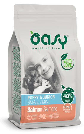 Oasy One Animal Protein Puppy e Junior Medium/Large Salmone per Cani