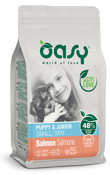 Oasy One Animal Protein Puppy e Junior Medium/Large Salmone per Cani