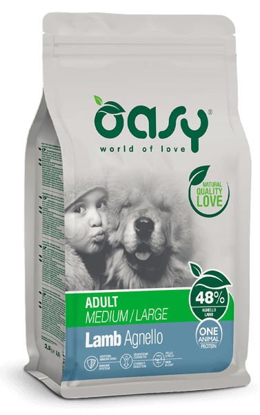 Oasy One Animal Protein Adult Medium/Large Agnello per Cani