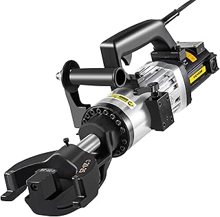 VEVOR Electric Hydraulic Rebar Bender 1500W Rebar Bending Machine Bending Up to 10-25mm Reinforcement Rods in 4 Seconds Bending Machine with Tool Case Oil Can Black Red