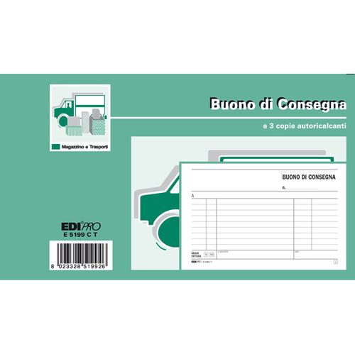 Blocco Buoni Consegna 10X17Cm 33Fg 3 Copie Autoric. E5199Ct