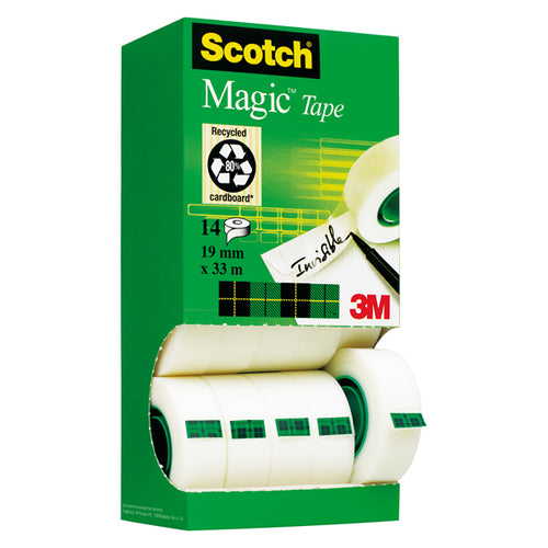 Multi Pack 12+2 Nastro Adesivo Scotch Magic 810 19Mmx33Mt Permanente