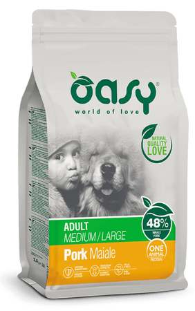 Oasy One Animal Protein Adult Medium/Large Maiale per Cani