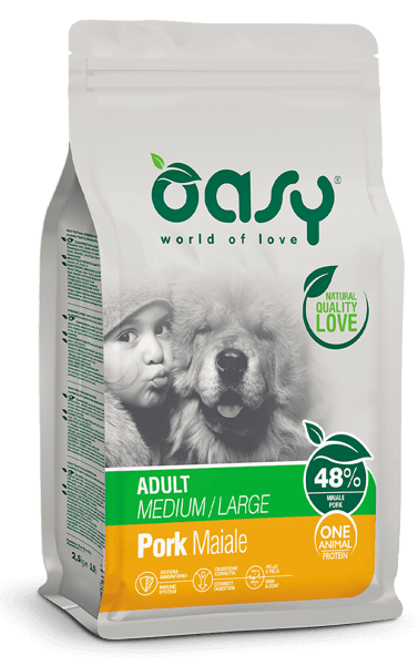 Oasy One Animal Protein Adult Medium/Large Maiale per Cani