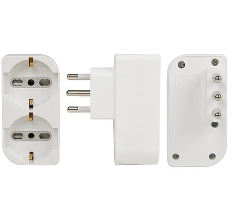 ELECTRALINE - ADATT. SALVASPAZIO 2P UNIVERSALI BIANCO