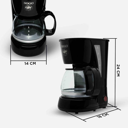 SOGO Macchina da caffè americano 650W 4tazze 0.6L