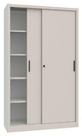 Armadio scorrevole in metallo verniciato a piani per ufficio cm. 180x60x200h