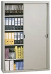 Armadio metallico ad ante scorrevoli per archiviazione colore grigio cm. 180x45x200H