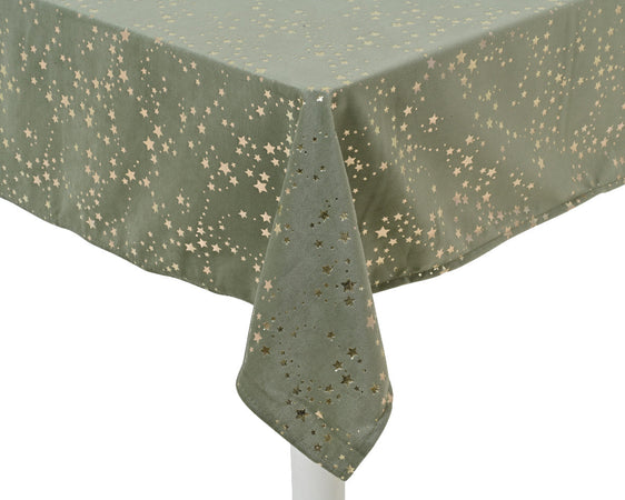 Tovaglia natalizia con stelle in tessuto per tavola di Natale e festività 140 x 180 cm