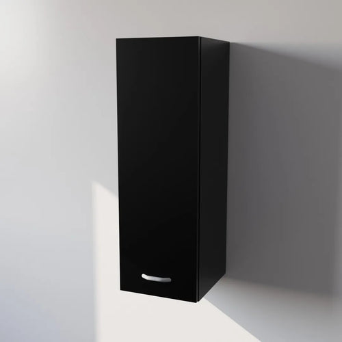 Pensile Cucina in Legno Nobilitato Nero con 1 Anta Altezza 90 cm