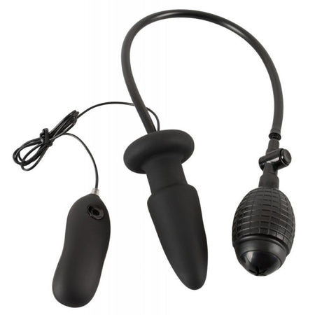 Plug Anale Gonfiabile e Vibrante Nero
